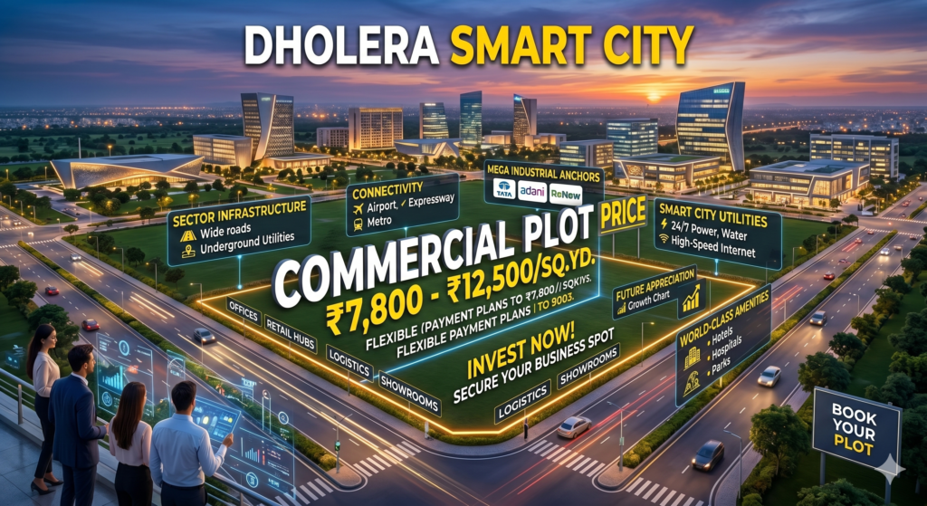 dholera smart city commercial plot price